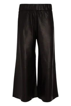 Leather Culottes in Black