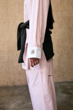 Lita Blouse in Pink Stripe