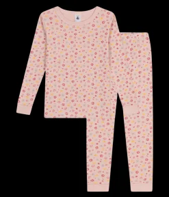 Long Sleeve Floral Pajama Set in Pink