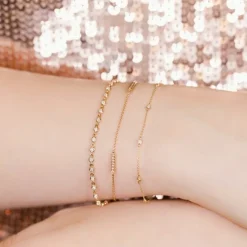 Lulu Jack Single Bezel Bracelet in Rose Gold