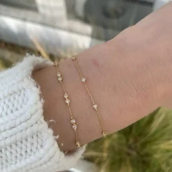 Lulu Jack Single Bezel Bracelet in Yellow Gold