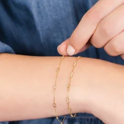 Lulu Jack Single Bezel Bracelet in Yellow Gold