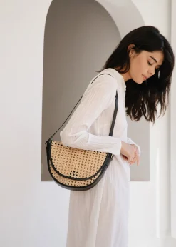 Luna Bag in Black Rattan