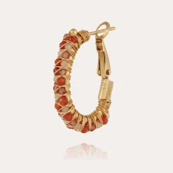 Lyre Lucky Hoop in Carnelian