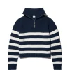 Matey Sweater in Navy and White
