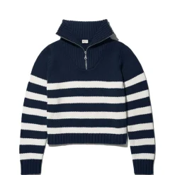 Matey Sweater in Navy and White