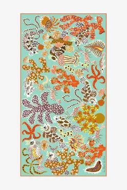 Mermaid Garden Scarf in Turquoise