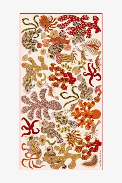 Mermaid Garden Scarf in White