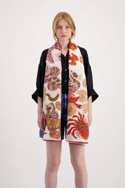 Mermaid Garden Scarf in White