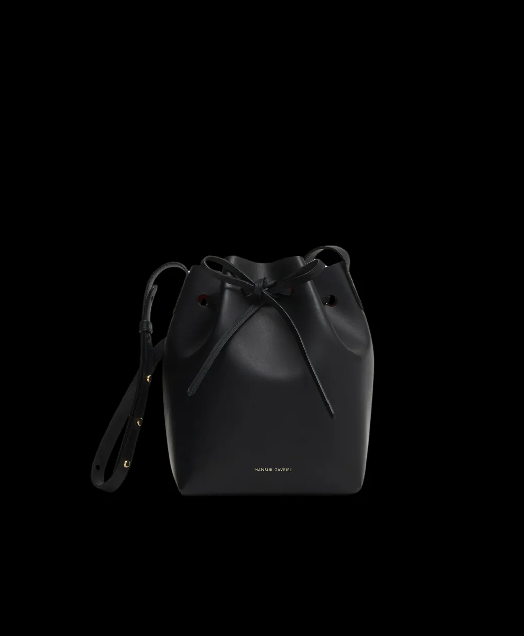 Mini Bucket Bag in Black/flamma