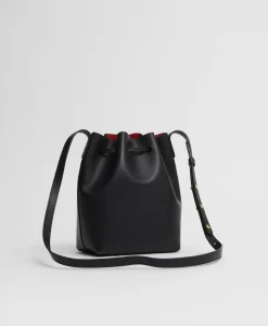 Mini Bucket Bag in Black/flamma