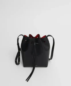 Mini Bucket Bag in Black/flamma