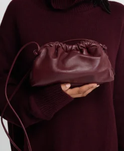 Mini Cloud Clutch in Pomegranate