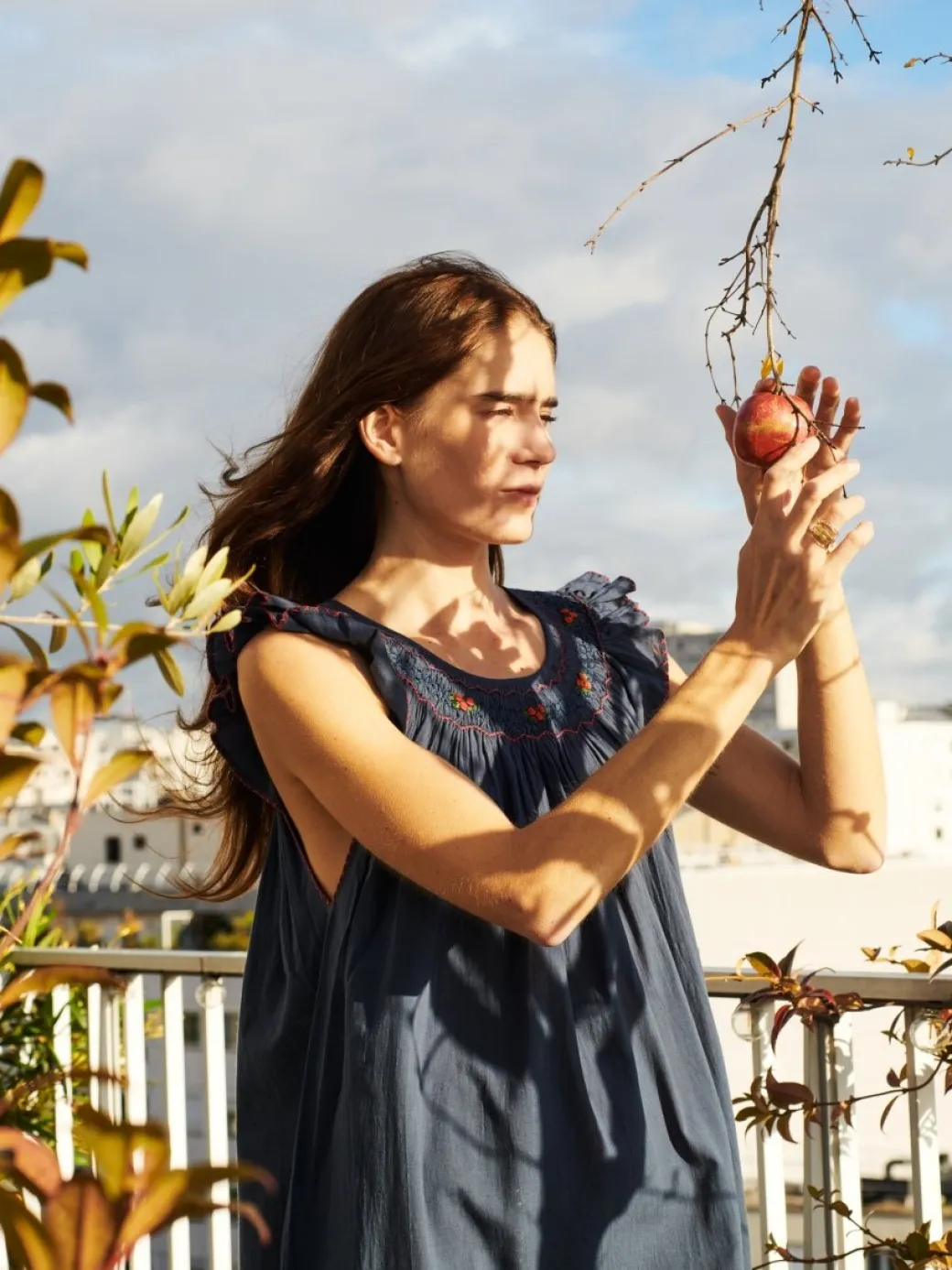 Mona Night Dress in Navy