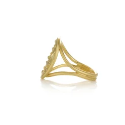 Orbital Diamond Ring in Yellow Gold