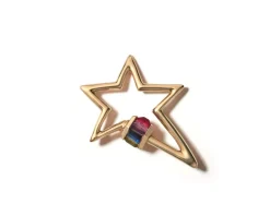 Rainbow Baguette Star Lock in Yellow Gold
