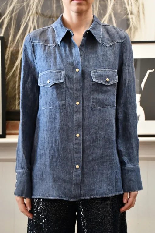 Ranchers Daughter Shirt in Hemp Denim
