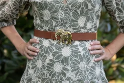 Reversible Leather Belt in Habanero/Chestnut