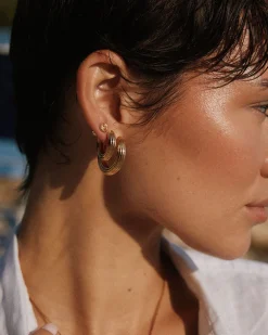 Ridged Amalfi Hinge Hoops