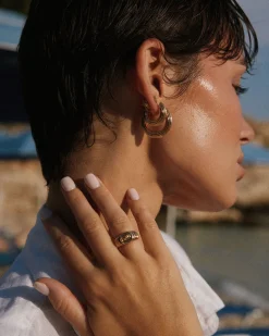 Ridged Amalfi Hinge Hoops