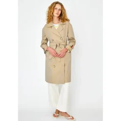 Rox Trench Coat in Khaki