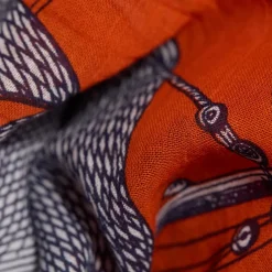 Sail Boat Scarf in Orange