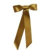 Satin Bow Barrette in Olive