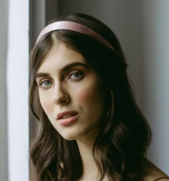 Satin Headband in Blush