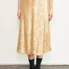 Shimmer Sequin Skirt in Goldy