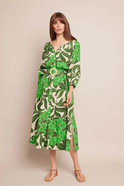 Simone Dress in Palm Beach Green