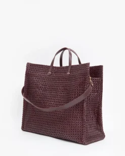 Simple Tote in Plum Rattan