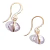 Single Drop Amethyst Earring in Yellow Gold
