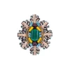 Snowstar Brooch in Green