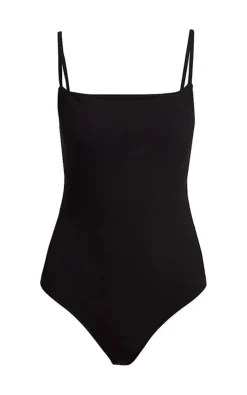 Square Neck Bodysuit in Black