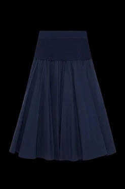 Stella Pleated Skirt in Midnight
