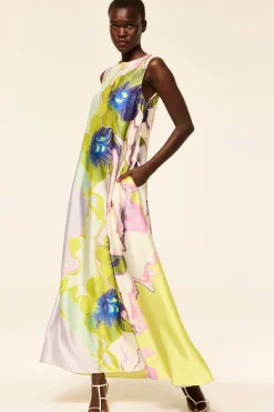 Sylvie Dress in Marble Flora