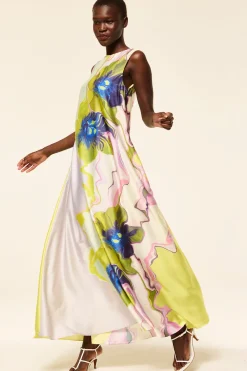 Sylvie Dress in Marble Flora