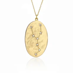 Taurus Astrology Necklace in Yellow Gold