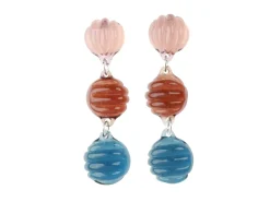 Textured 3 Drop Earrings