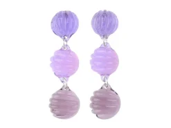 Textured 3 Drop Earrings