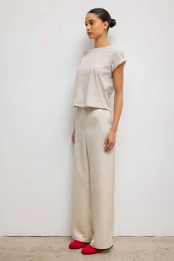 The Margo Tee in Cream