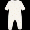 Turtle Side Snap Onesie in White