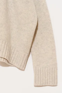 Wide Cashmere Pullover in Sweatshirt Grey