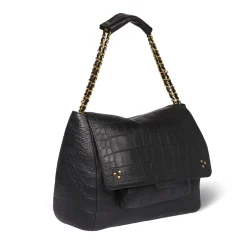 XL Lulu Bag in Noir Croco