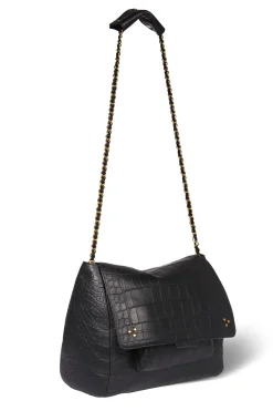 XL Lulu Bag in Noir Croco